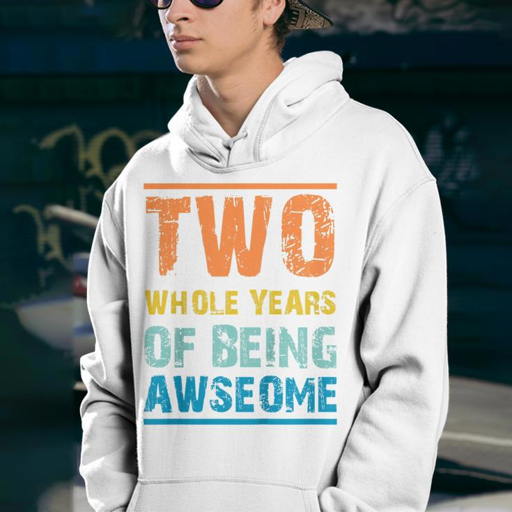 Kids Two Whole Years Of Being Awesome 2Nd Birthday Birthday BoyYouth Hoodie