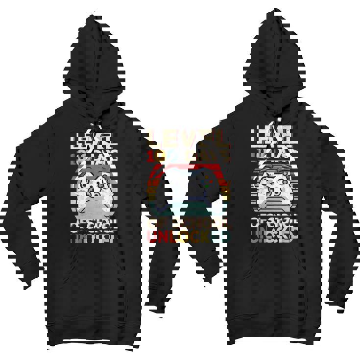 100 Day Of School Funny Gamer Video Games Boys 100Th Day V2 Youth Hoodie