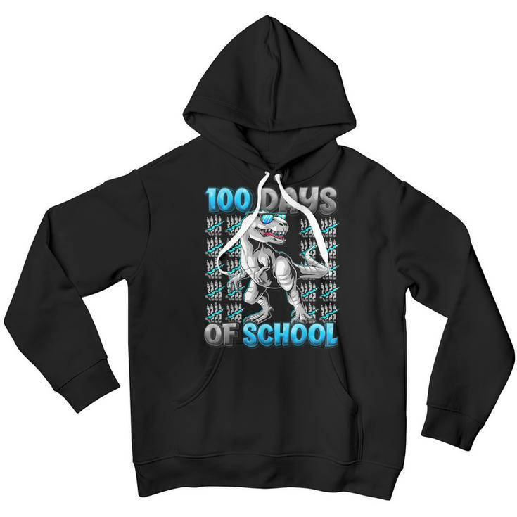 100 Days Of School Trex 100 Days Smarter 100Th Day Of School Youth Hoodie