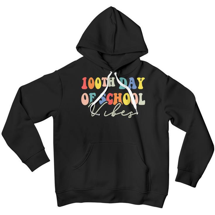 100Th Day Of School Vibes Teachers Kids 100 Days Of School Youth Hoodie