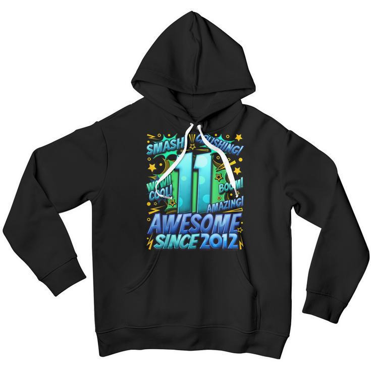 11Th Birthday Comic Style Awesome Since 2012 11 Year Old Boy Youth Hoodie