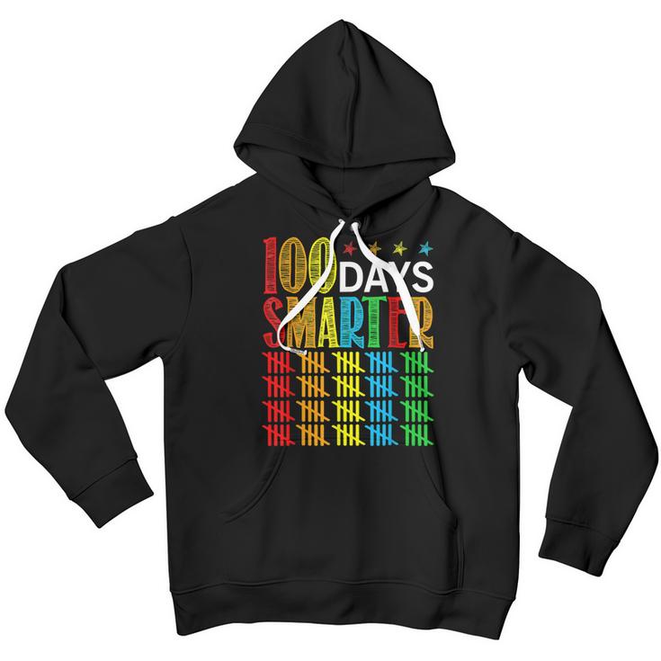 100 Days Smarter Happy 100Th Day Of School Student Teacher  V10 Youth Hoodie