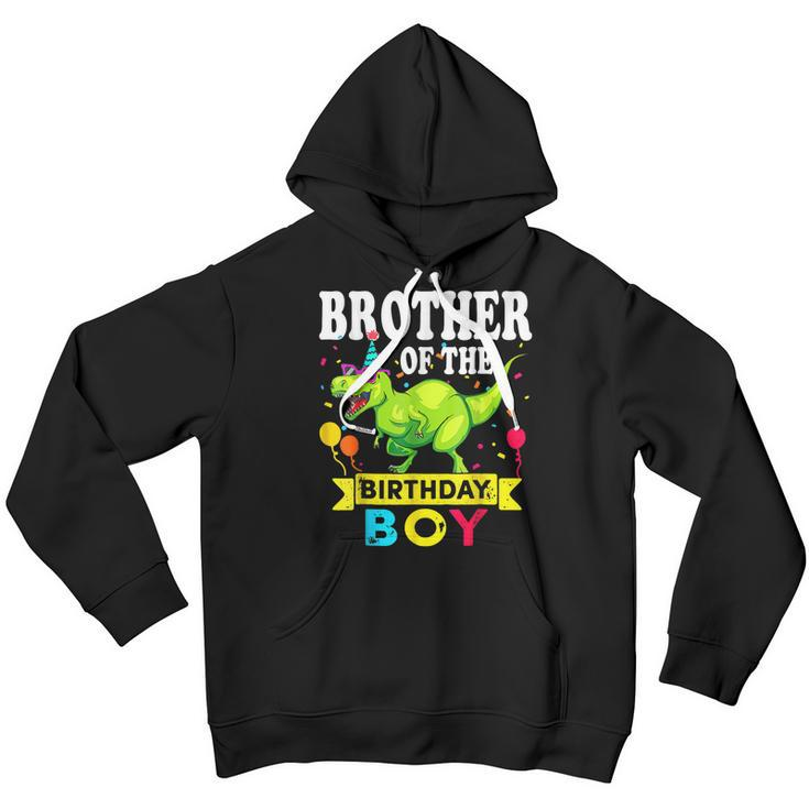 Brother Of The Birthday Boy T-Rex Rawr Dinosaur Birthday Boy Youth Hoodie