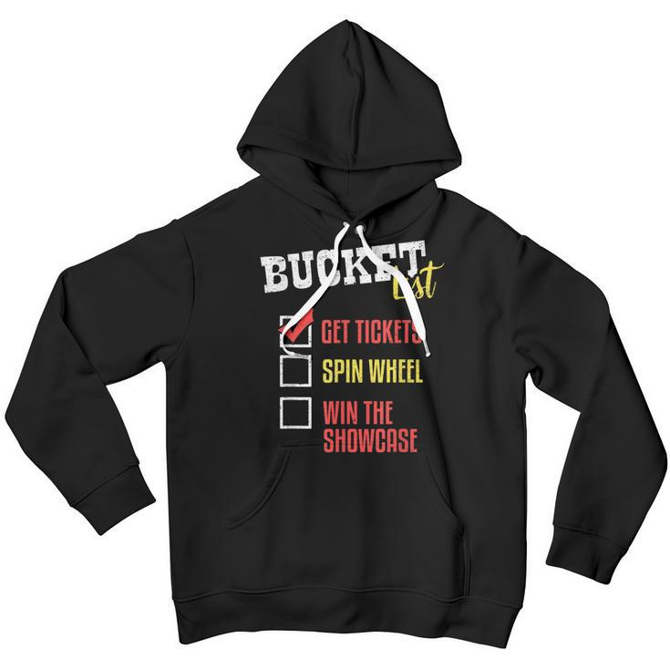 Bucket List Get Tickets Spin The Wheel Win Game Show Gift Youth Hoodie