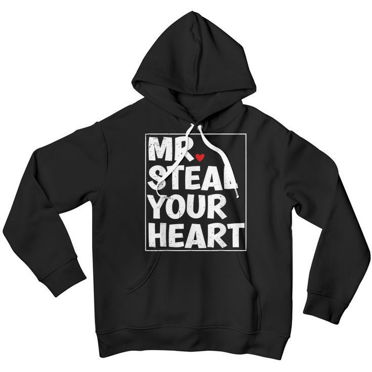 Funny Mr Steal Your Heart Valentines Day Boys Kids Youth Hoodie