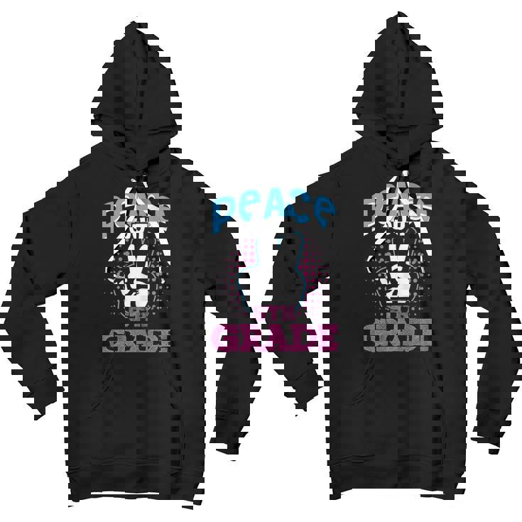 Funny Peace Out 5Th Grade Shirt First Last Day Of School Youth Hoodie