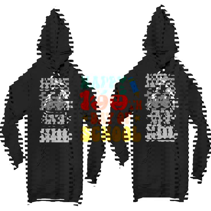 Groovy 100 Day Of School Teachers Kids Happy 100 Days Boys Youth Hoodie