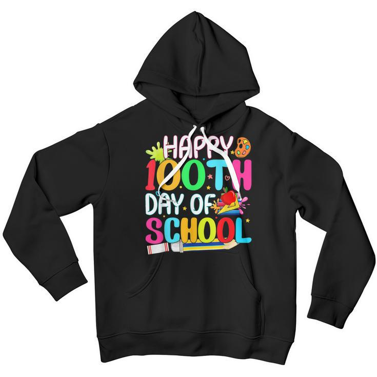 Happy 100Th Day Of School Teachers Kids Happy 100 Days Youth Hoodie