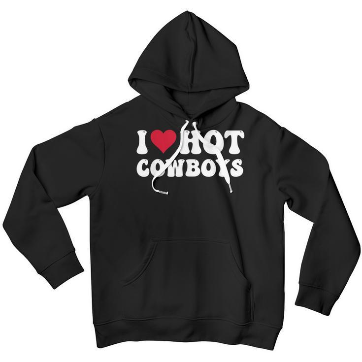 I Love Hot Cowboys I Heart Hot Cowboys Groovy Western Rodeo Youth Hoodie