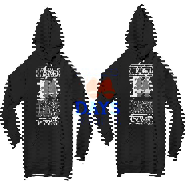 I Tackled 100 Day Of School Football Boy 100Th Day School V4 Youth Hoodie