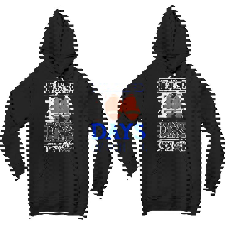 I Tackled 100 Day Of School Football Boy 100Th Day School Youth Hoodie