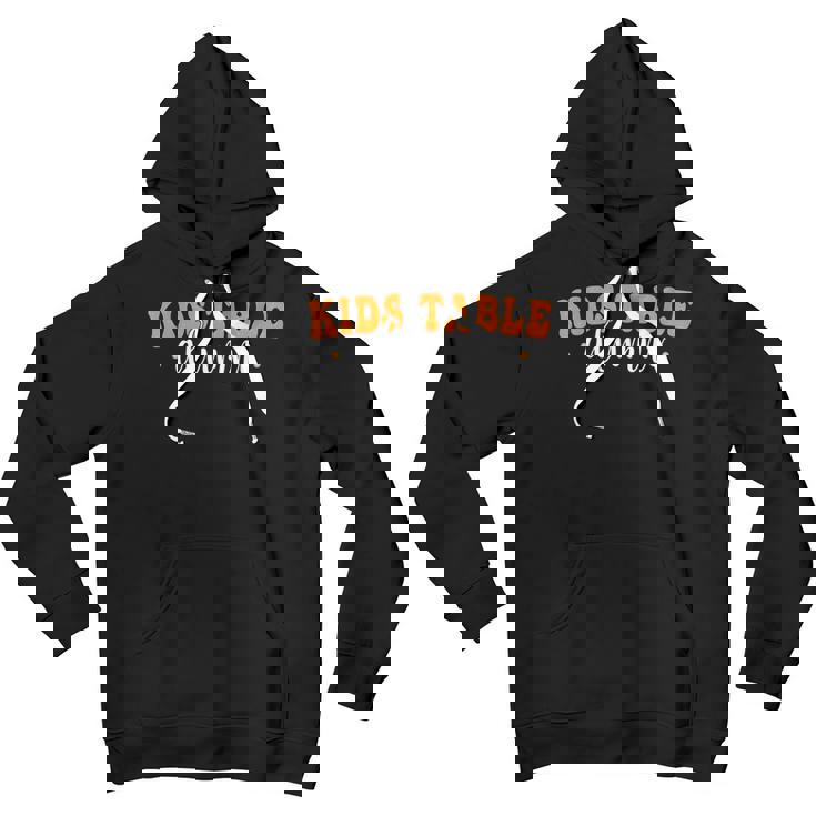 Kids Table Alumni Funny Retro Groovy Matching Thanksgiving Youth Hoodie