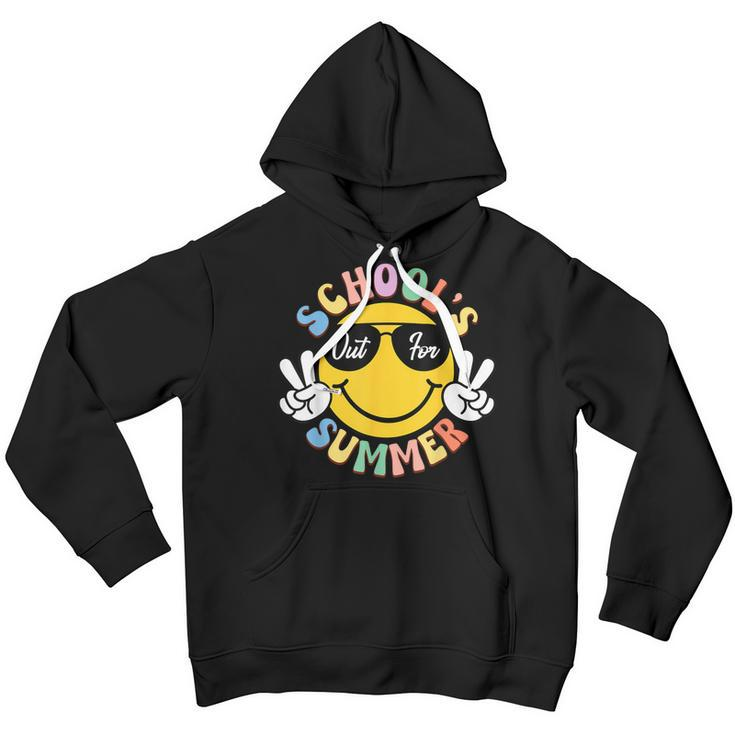 Last Day Of School Graduation Groovy Schools Out For Summer Youth Hoodie