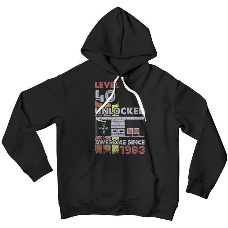 Level 40 Unlocked Gamer 40Th Birthday Gift Video Game Lovers Youth Hoodie