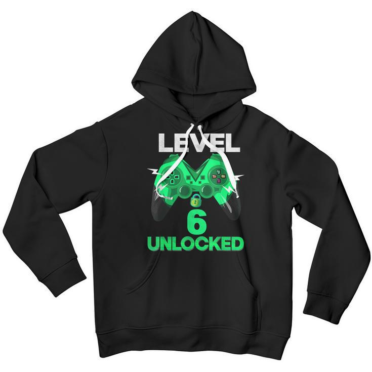 Level 6 Unlocked Birthday Boy 6 Year Old Video Game Gaming Youth Hoodie