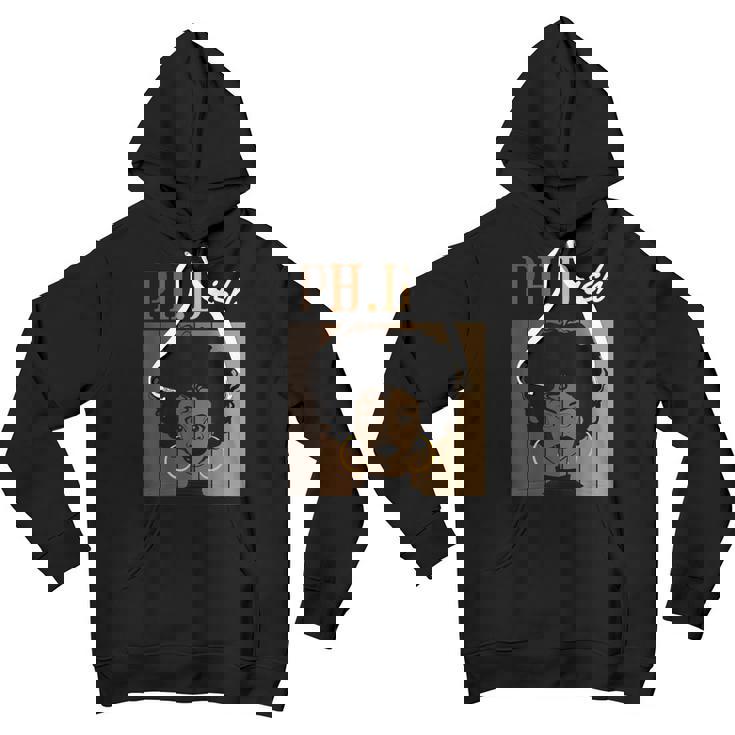 PhD-Ish Phd Doctorate Student Graduation Black Afro Youth Hoodie