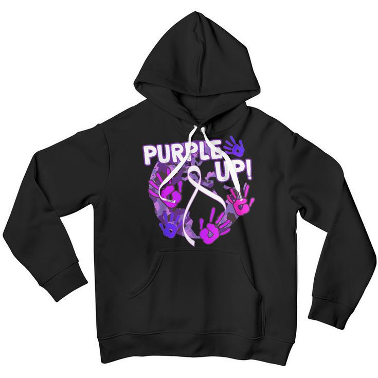 Purple Up For Military Month Of The Military Child Kids Youth Hoodie