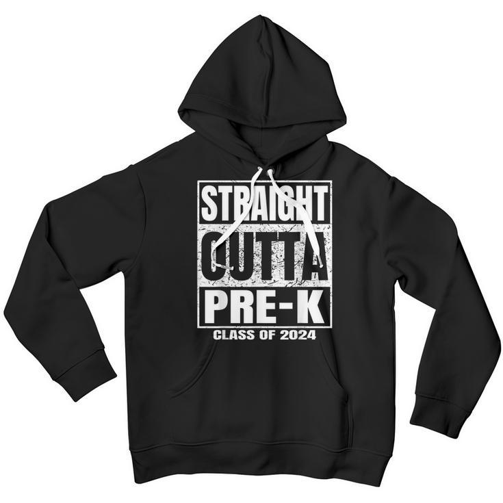 Straight Outta Pre-K School Class Of 2024 Funny Graduation Youth Hoodie