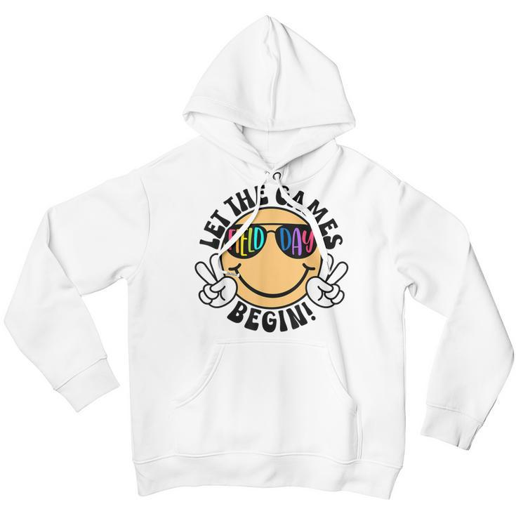 Cute Smile Face Let The Games Begin Funny Field Day 2023 Youth Hoodie