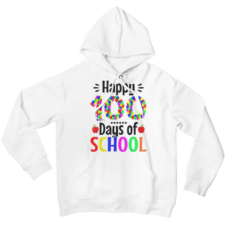 Happy 100 Days Of School Balloons Teachers Students Kids Youth Hoodie
