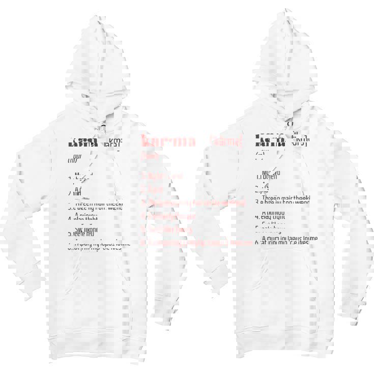 Karma Definition Inspired Karma Is My Boyfriend Karma Cat Youth Hoodie Karma Definition Inspired Karma Is My Boyfriend Karma Cat Youth Hoodie