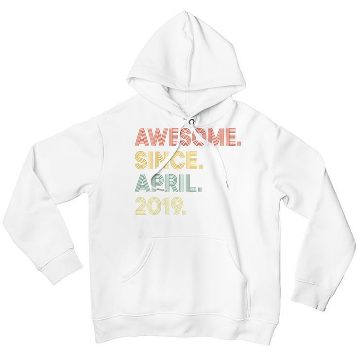 Kids 4 Year Old Awesome Since April 2019 4Th Birthday Youth Hoodie