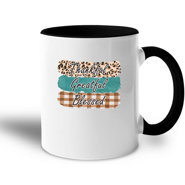 Fall Greatful Thankful And Blessed Autumn Gifts Accent Mug