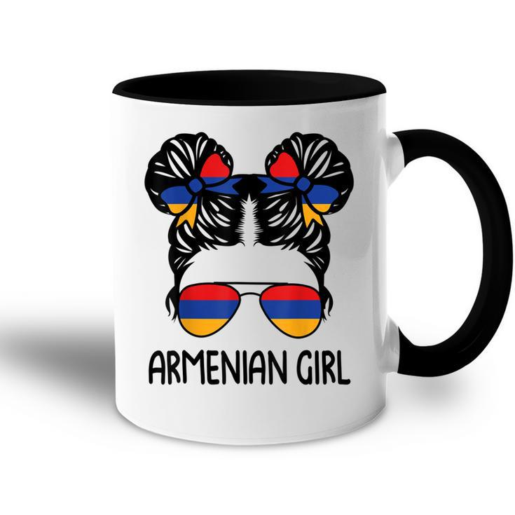 Armenian Girl Messy Hair Armenia Pride Patriotic Womens Kids Accent Mug