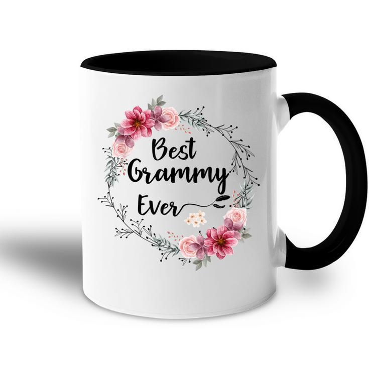 Best Grammy Ever Women Floral Decoration Grandma Accent Mug