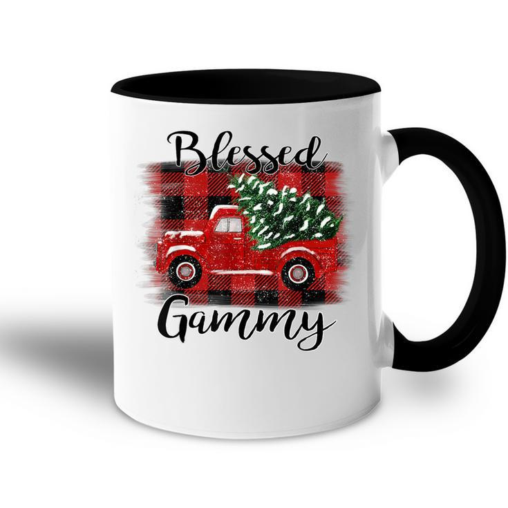 Blessed Gammy Red Truck Vintage Christmas Tree Accent Mug