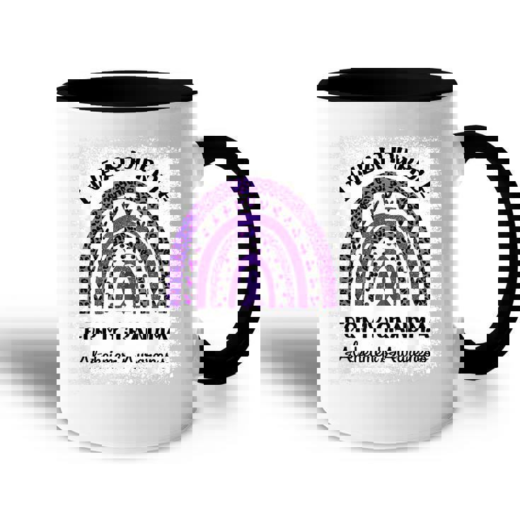 End Alzi Wear Purple For My Grandma Alzheimers Awareness Accent Mug