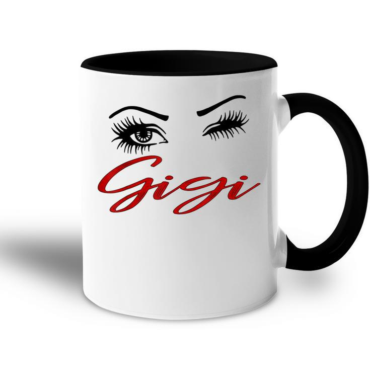 Eyes Gigi Grandma Eye Wink Mom Woman Accent Mug
