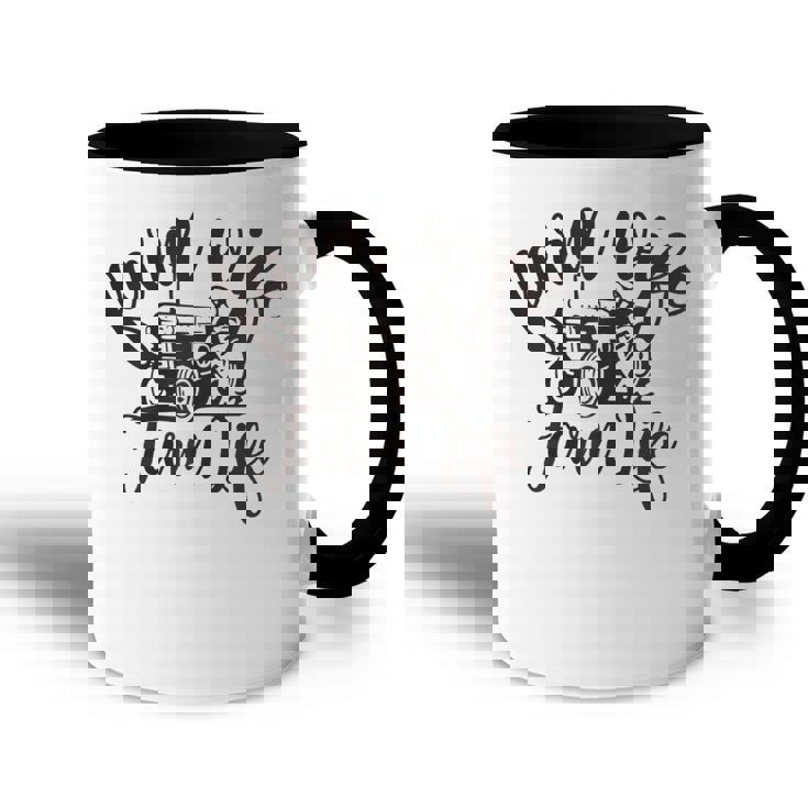 Farm Wife Farm Life | Farmer Wife Gift For Womens Accent Mug