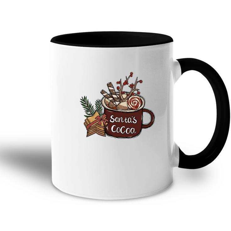 Funny Christmas Santa Cocoa Accent Mug