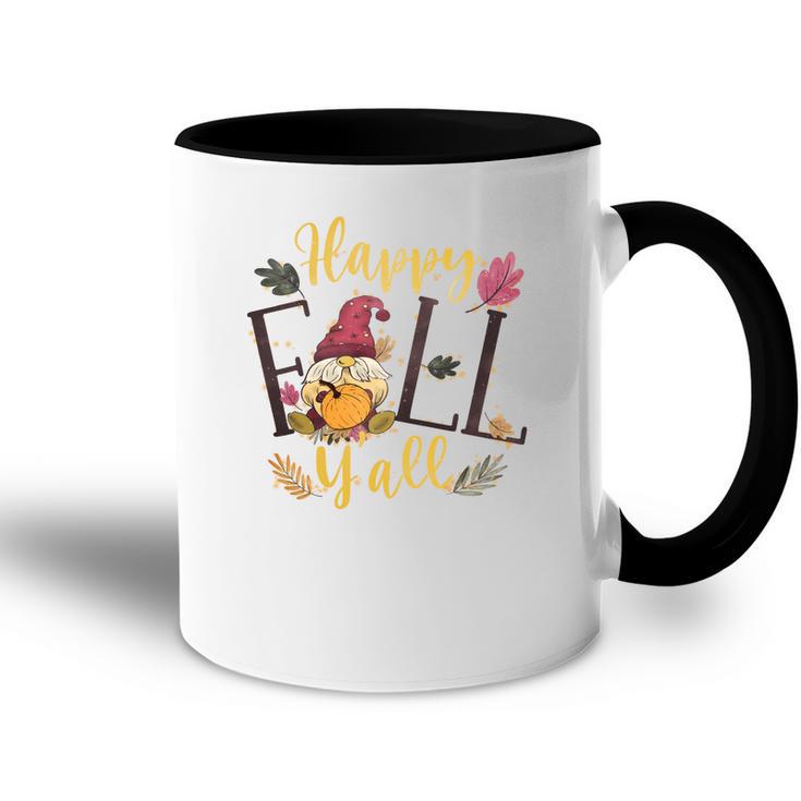 Funny Fall Gnomes Happy Fall Yall Accent Mug