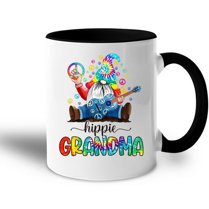 Funny Hippie Grandma Gnome Mothers Day Tie Dye Accent Mug
