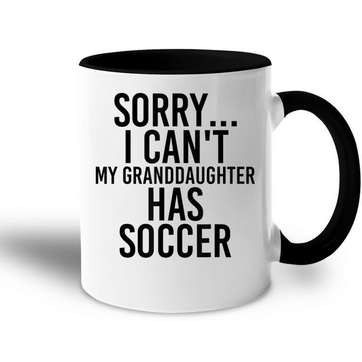 Grandpa Grandma | My Granddaughter Has Soccer Accent Mug