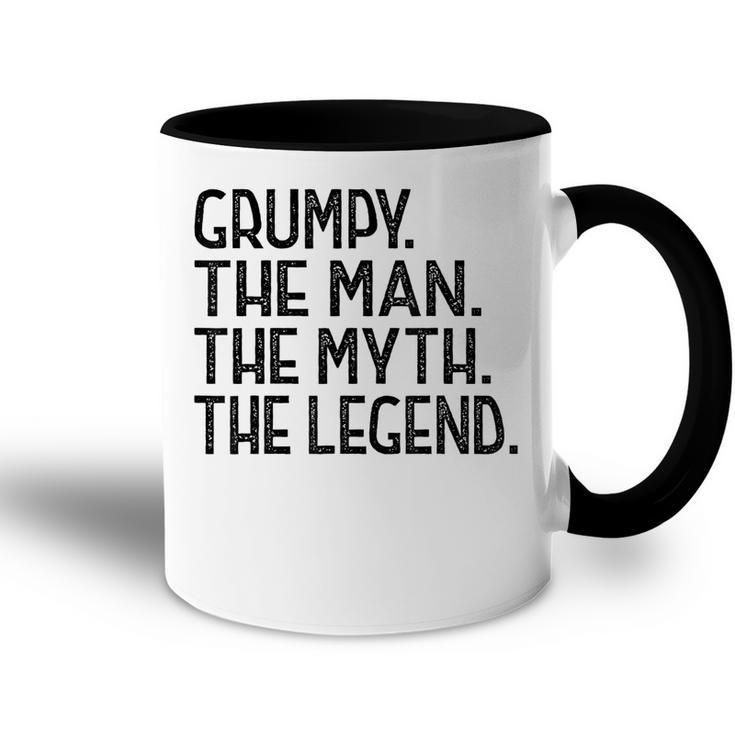 Grumpy  From Grandchildren Grumpy The Myth The Legend Gift For Mens Accent Mug