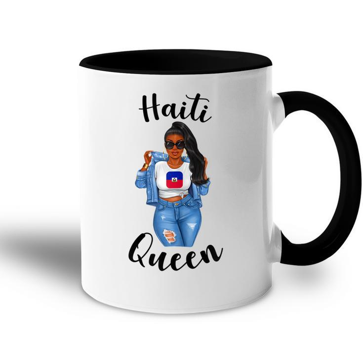 Haiti Queen Caribbean Pride Proud Women Womans Haitian Girl Gift For Womens Accent Mug