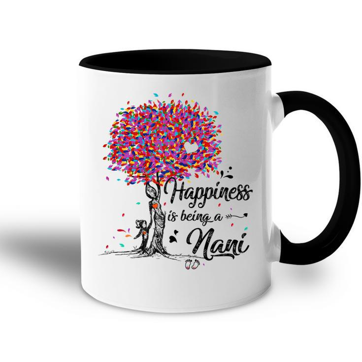 Happiness Is Being A Nani  Cute Mothers Day Gifts Gift For Womens Accent Mug