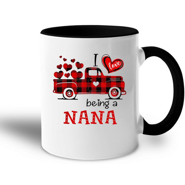 I Love Being A Nana Truck Xmas Christmas Gift For G Accent Mug