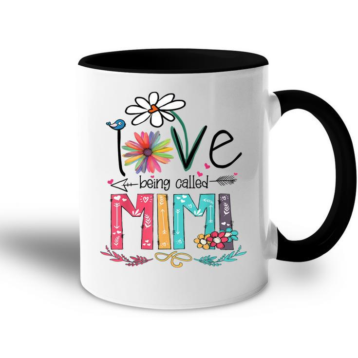 I Love Being Called Mimi Sunflower Accent Mug