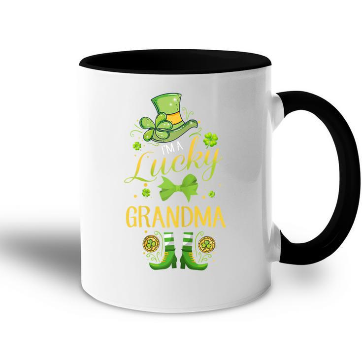 Im A Lucky Grandma St Pattys Day Gift For Grandmother Gift For Womens Accent Mug