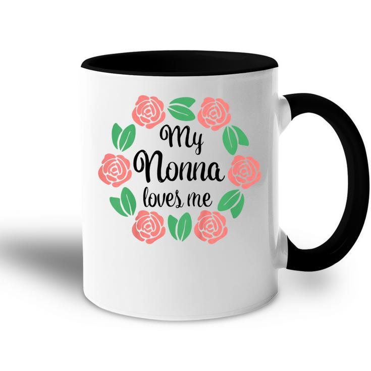 Kids My Nonna Loves Me Mothers Day Xmas Italian Grandma Girl Accent Mug