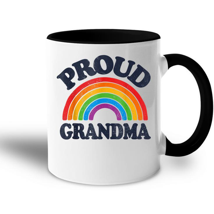 Lgbtq Proud Grandma Gay Pride Lgbt Ally Rainbow Mothers Day Accent Mug