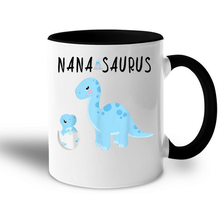 Nanasaurus  For Grandma Matching Dinosaur Gift Gift For Women Accent Mug