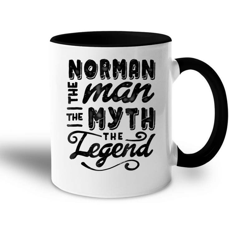 Norman The Man Myth Legend  Gift Ideas Men Name Gift For Mens Accent Mug