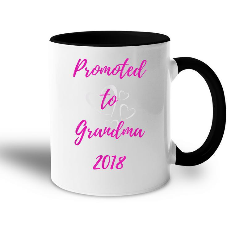 Promoted To Grandma 2018  New Grandma Gift Accent Mug