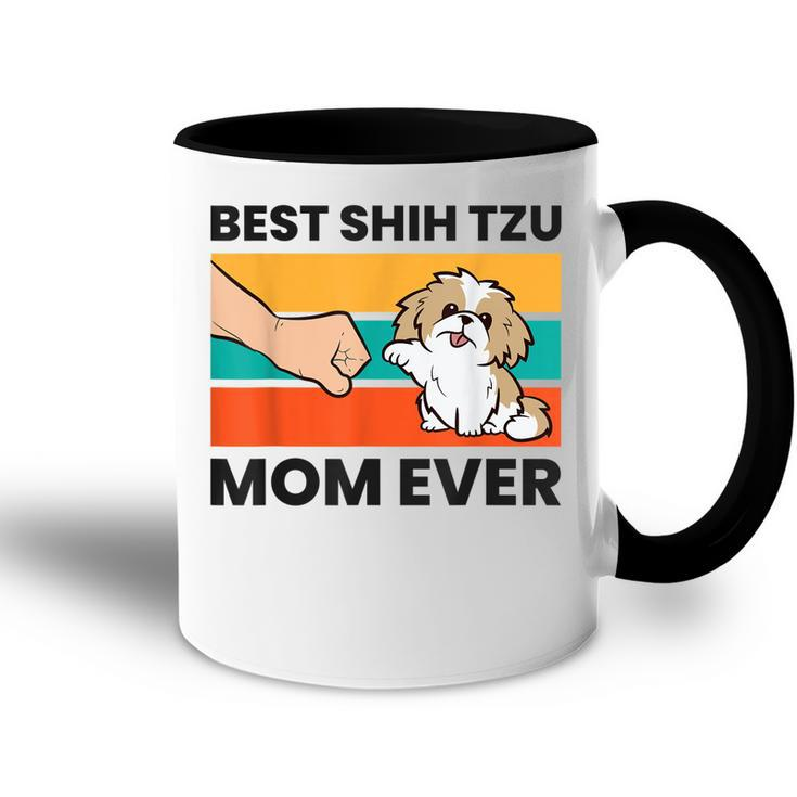 Shih Tzu Mama Best Shih Tzu Mom Ever Accent Mug