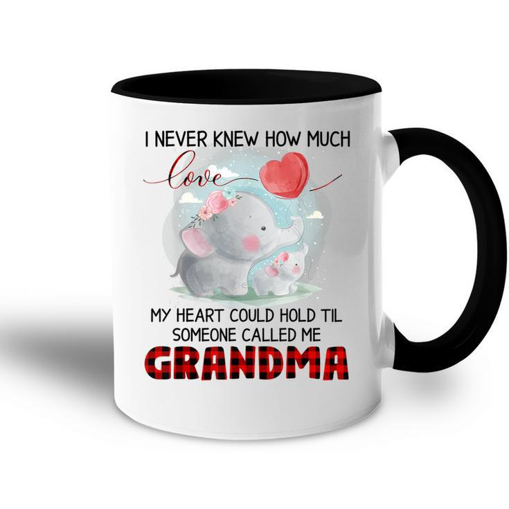 Someone Called Me Grandma Elephant Family Accent Mug